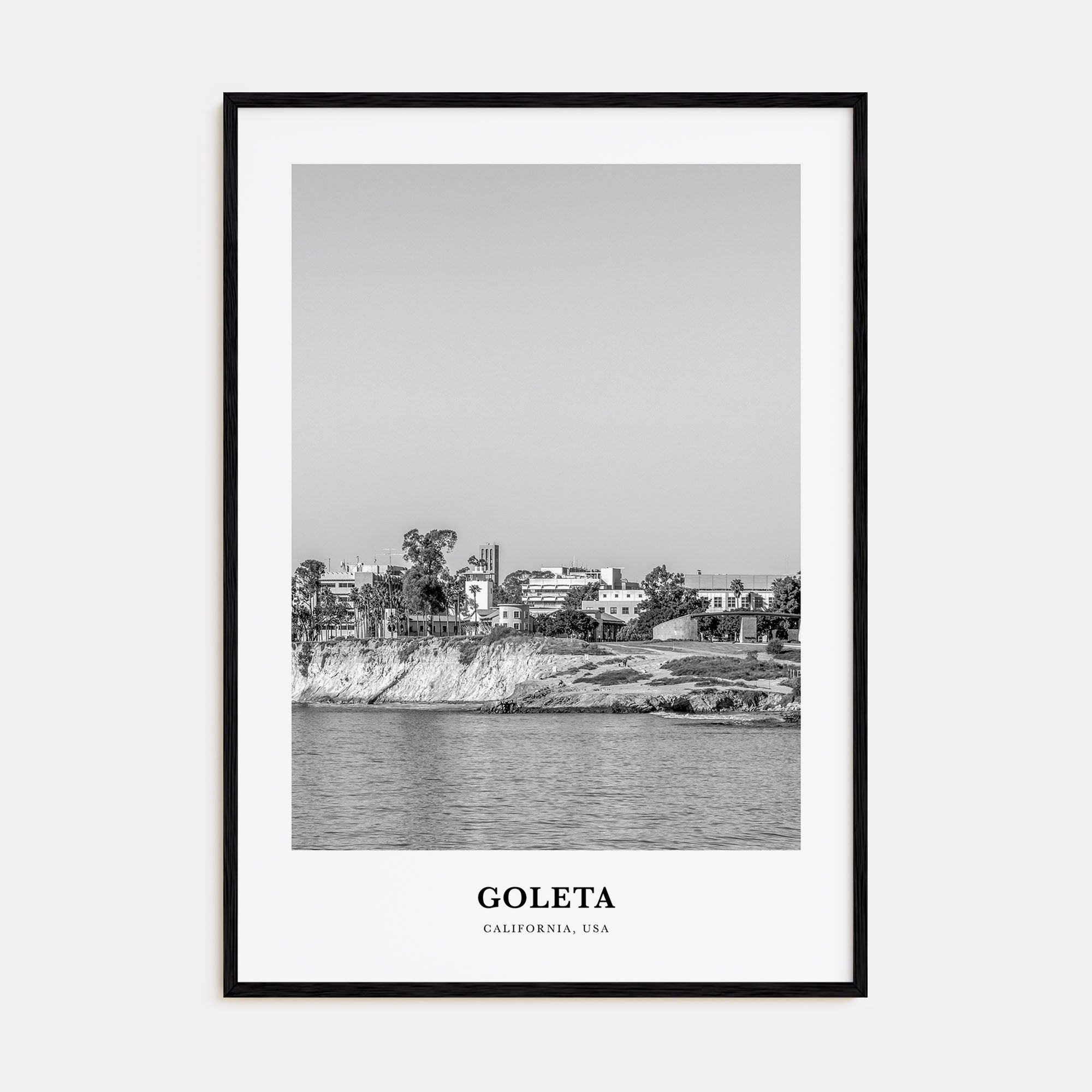Goleta Portrait B&W Poster
