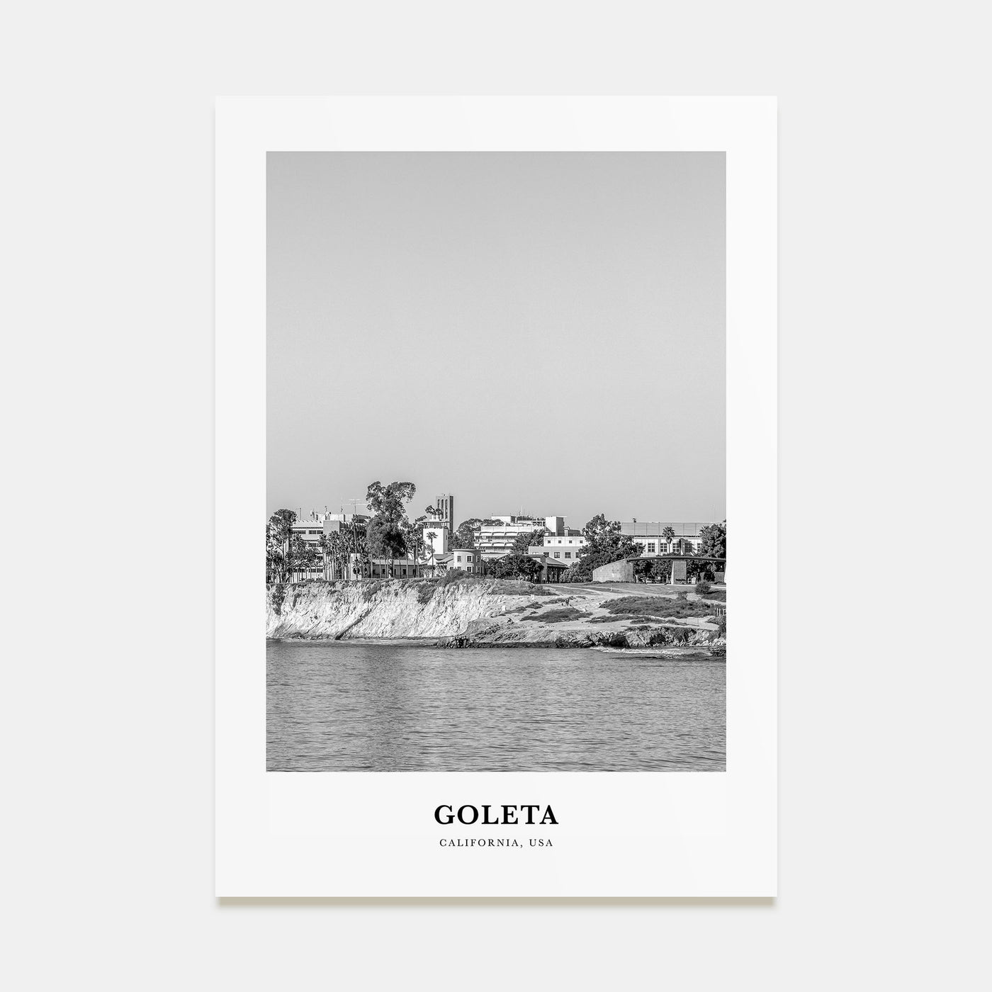 Goleta Portrait B&W Poster