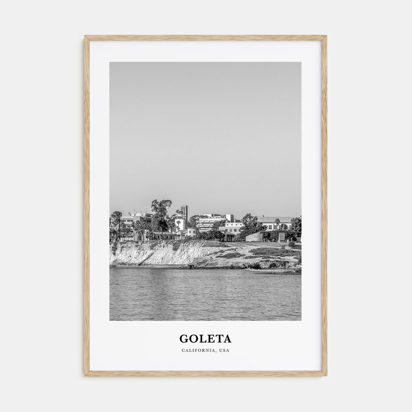 Goleta Portrait B&W Poster