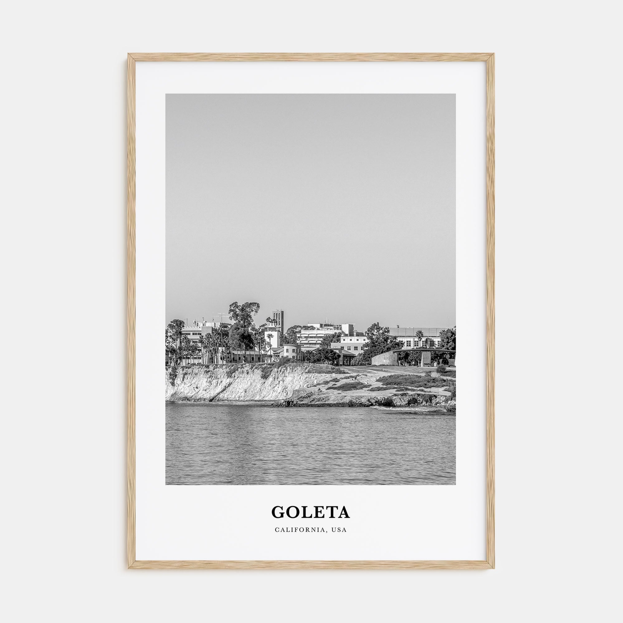 Goleta Portrait B&W Poster