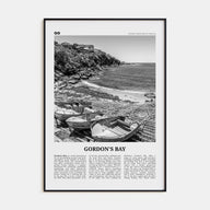 Gordon's Bay Travel B&W Poster