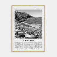 Gordon's Bay Travel B&W Poster