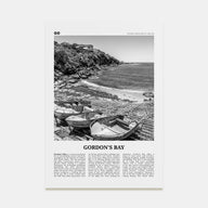 Gordon's Bay Travel B&W Poster
