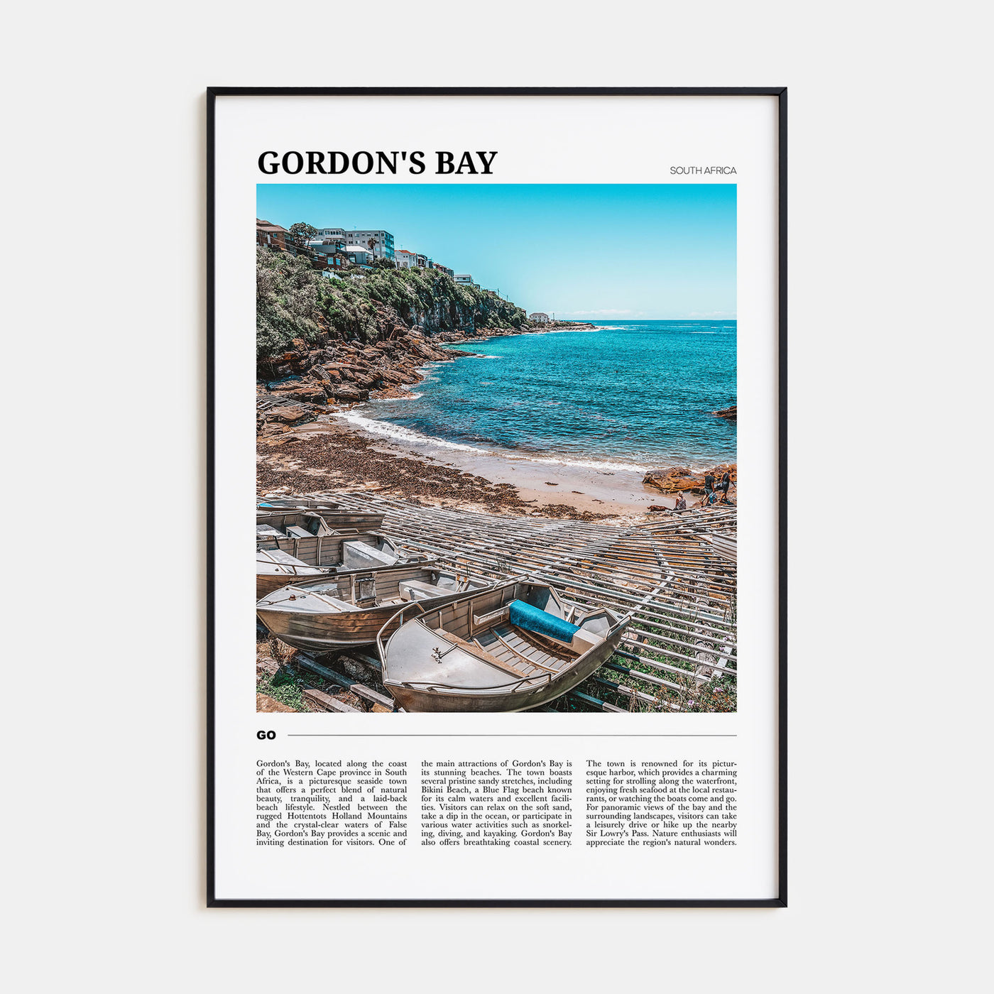 Gordon's Bay Travel Color Poster
