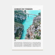 Gorges du Verdon Travel Color Poster