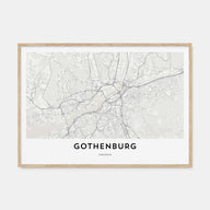 Gothenburg Map Landscape Poster