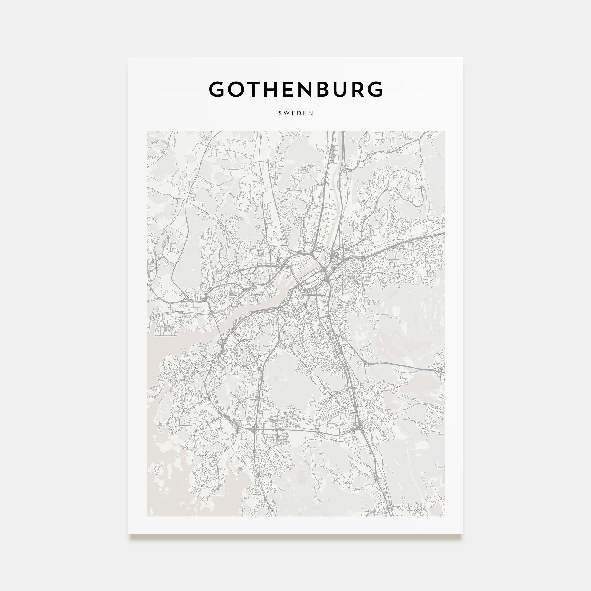 Gothenburg Map Portrait Poster
