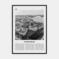 Gothenburg Travel B&W Poster