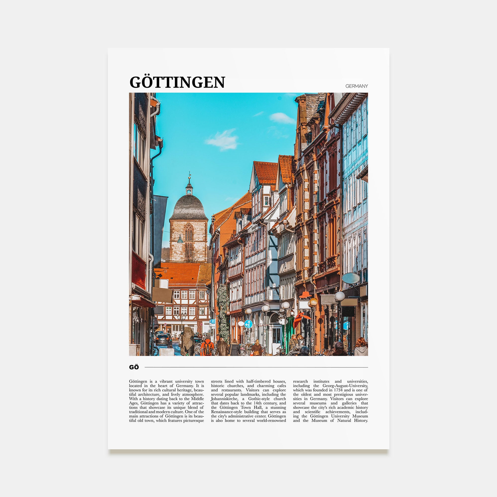 Gottingen Travel Color Poster