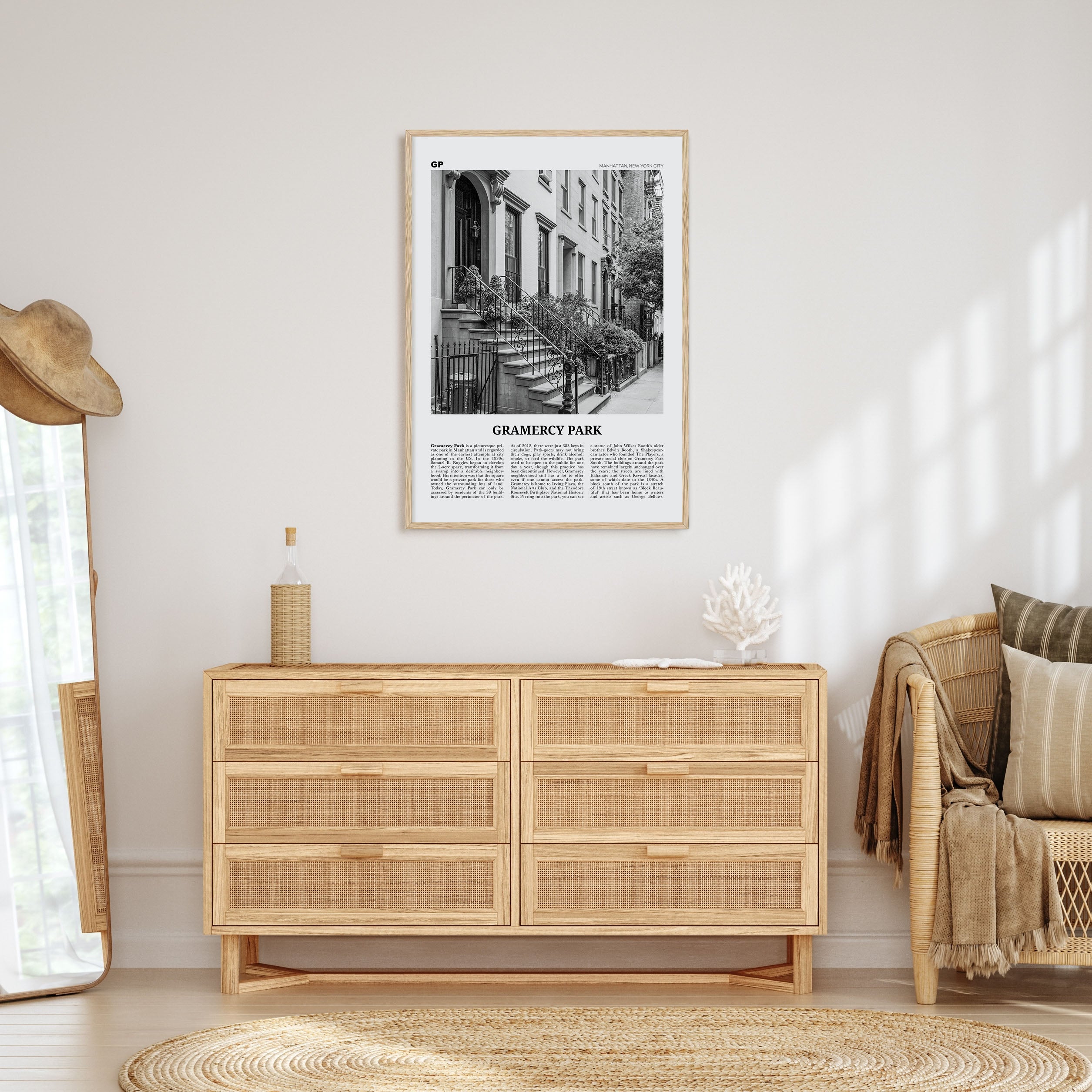 Gramercy Park Travel B&W Poster