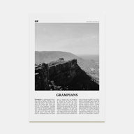 Grampians National Park Travel B&W Poster