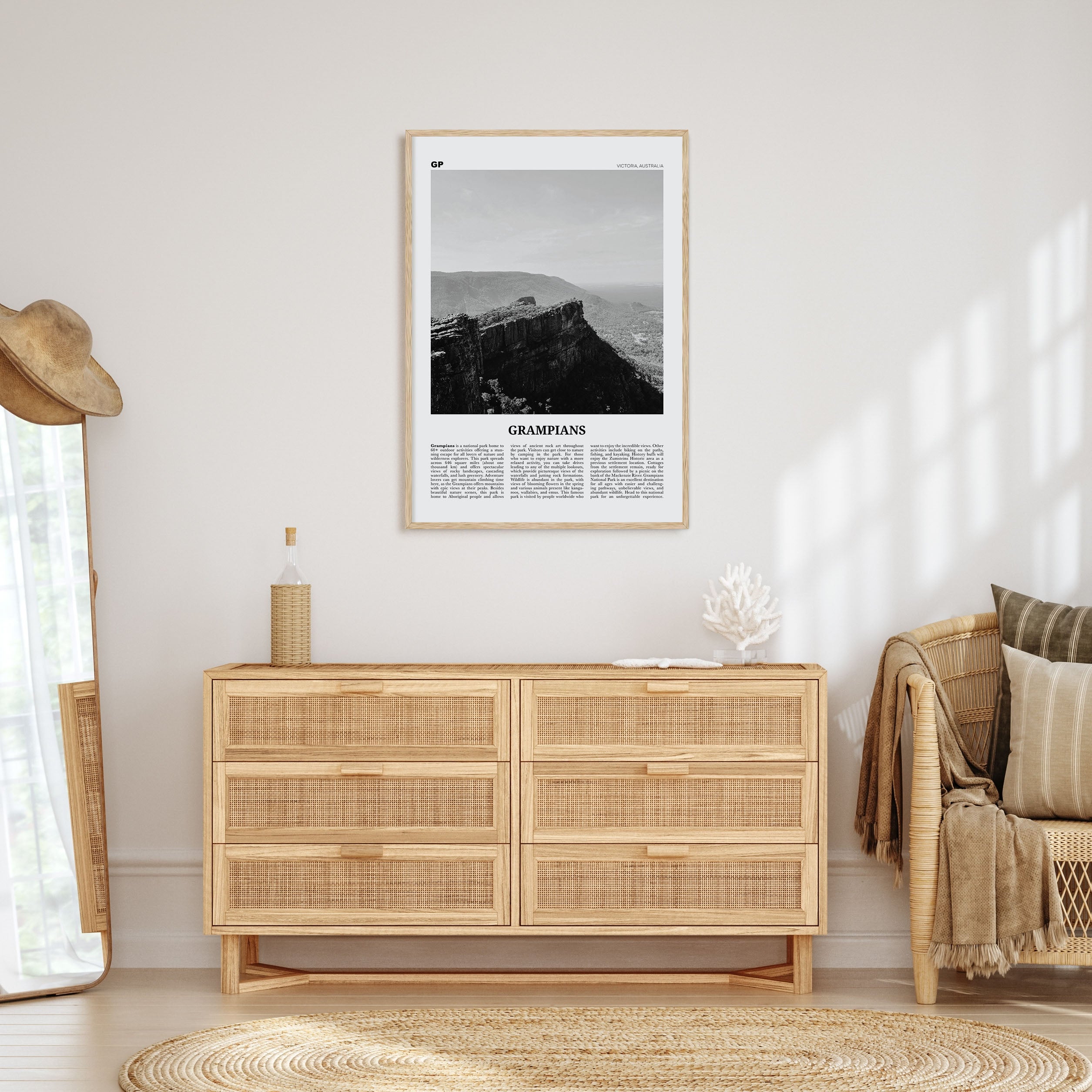 Grampians National Park Travel B&W Poster