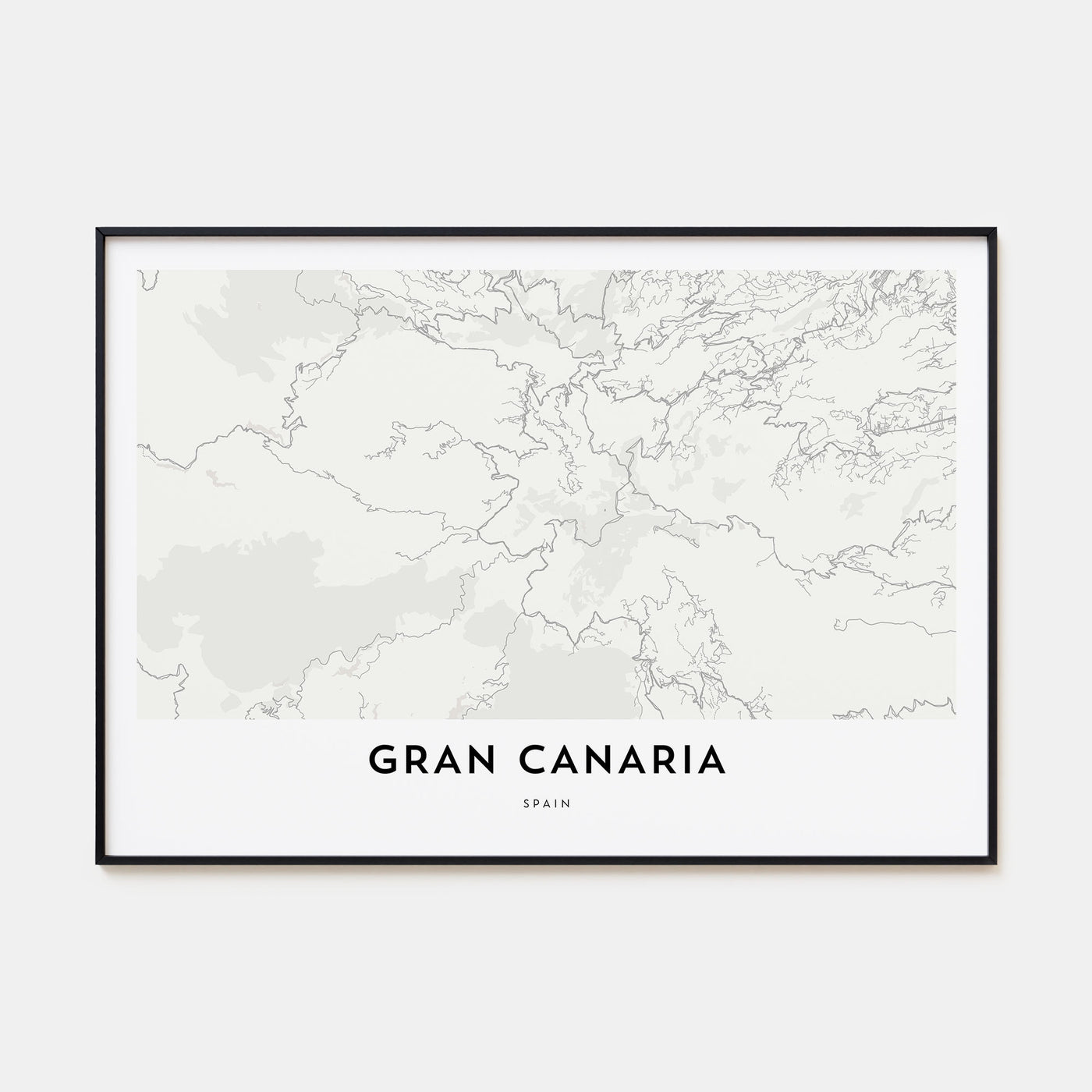 Gran Canaria Map Landscape Poster