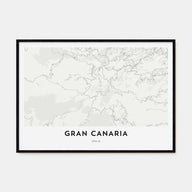 Gran Canaria Map Landscape Poster