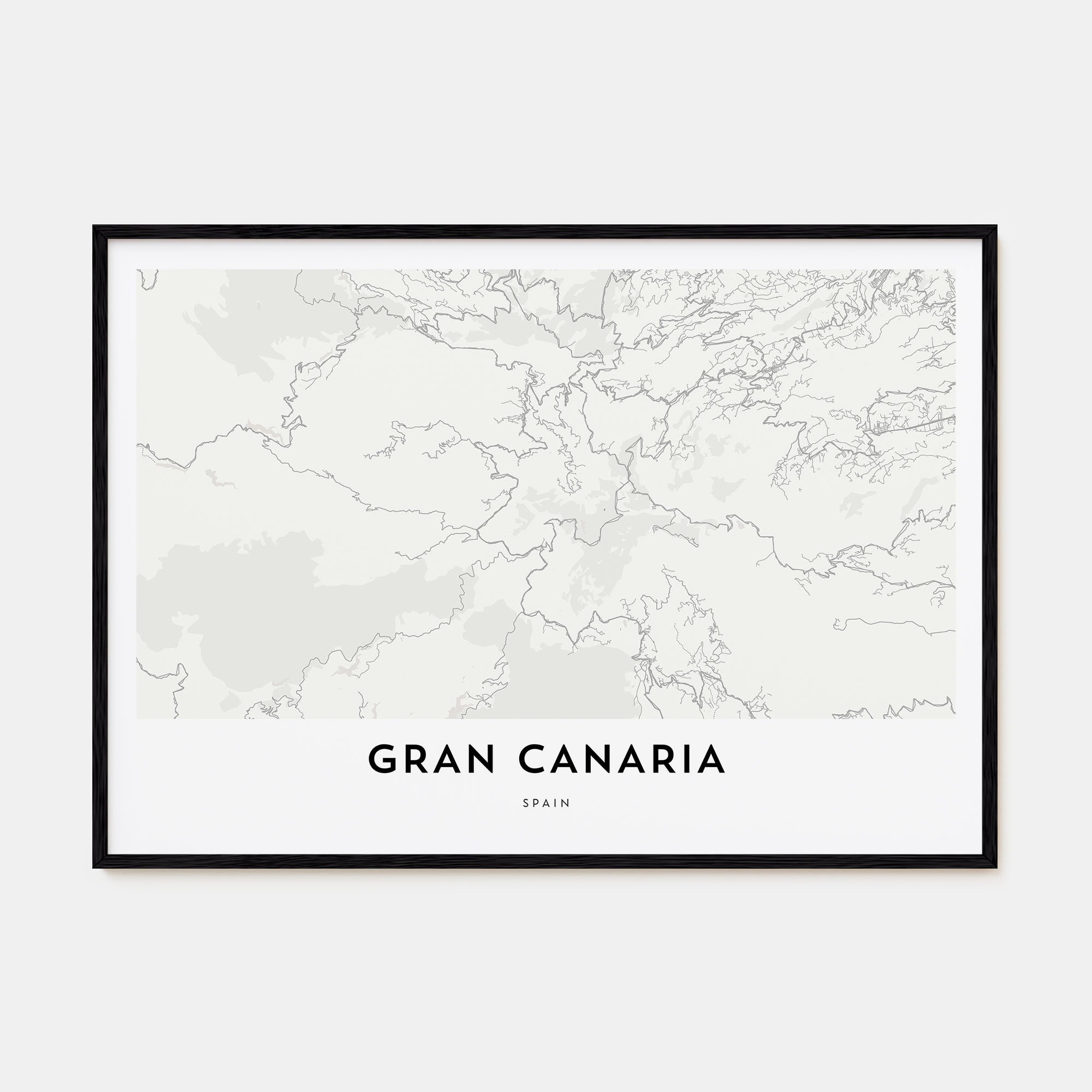 Gran Canaria Map Landscape Poster