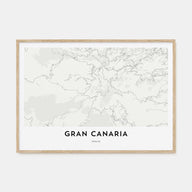 Gran Canaria Map Landscape Poster