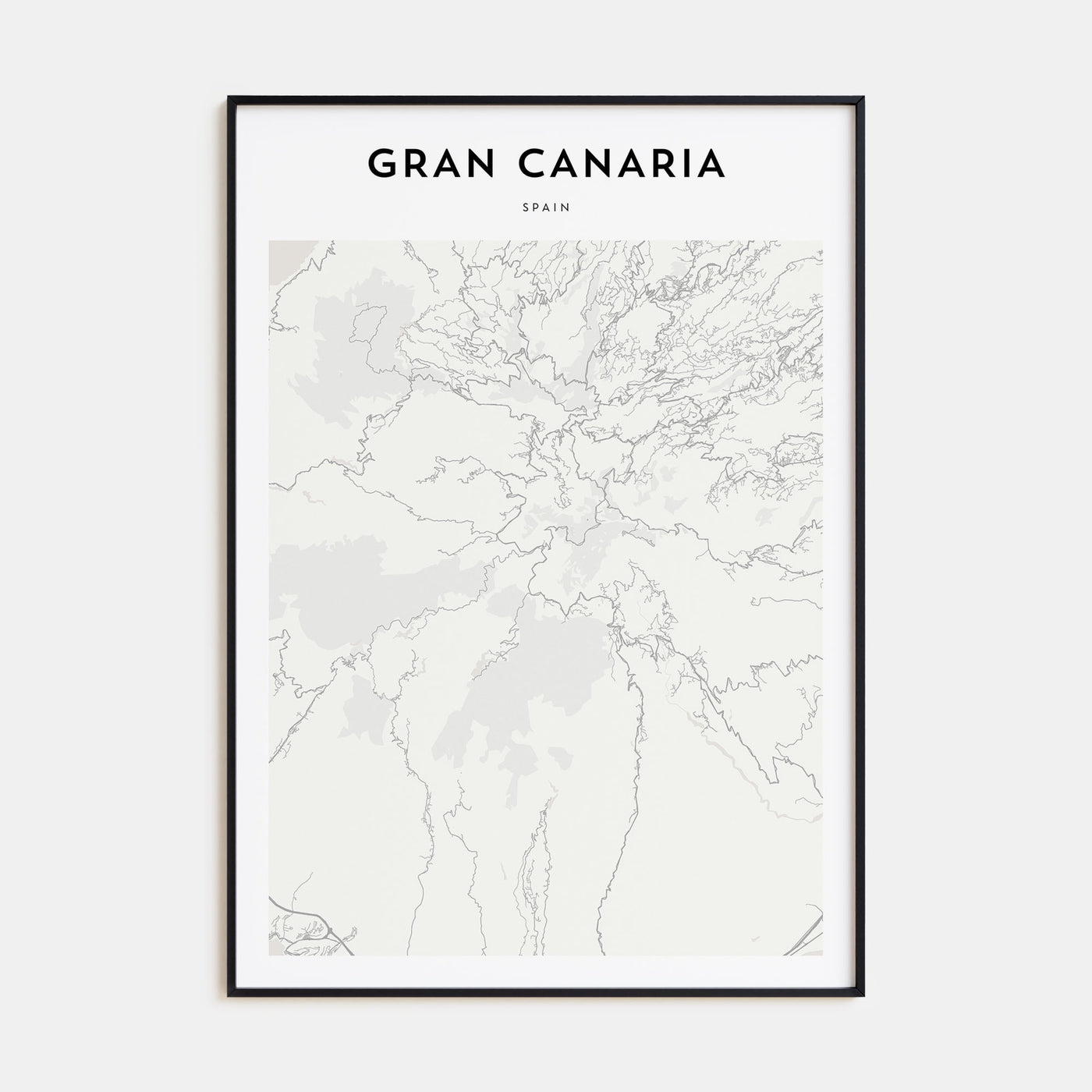 Gran Canaria Map Portrait Poster