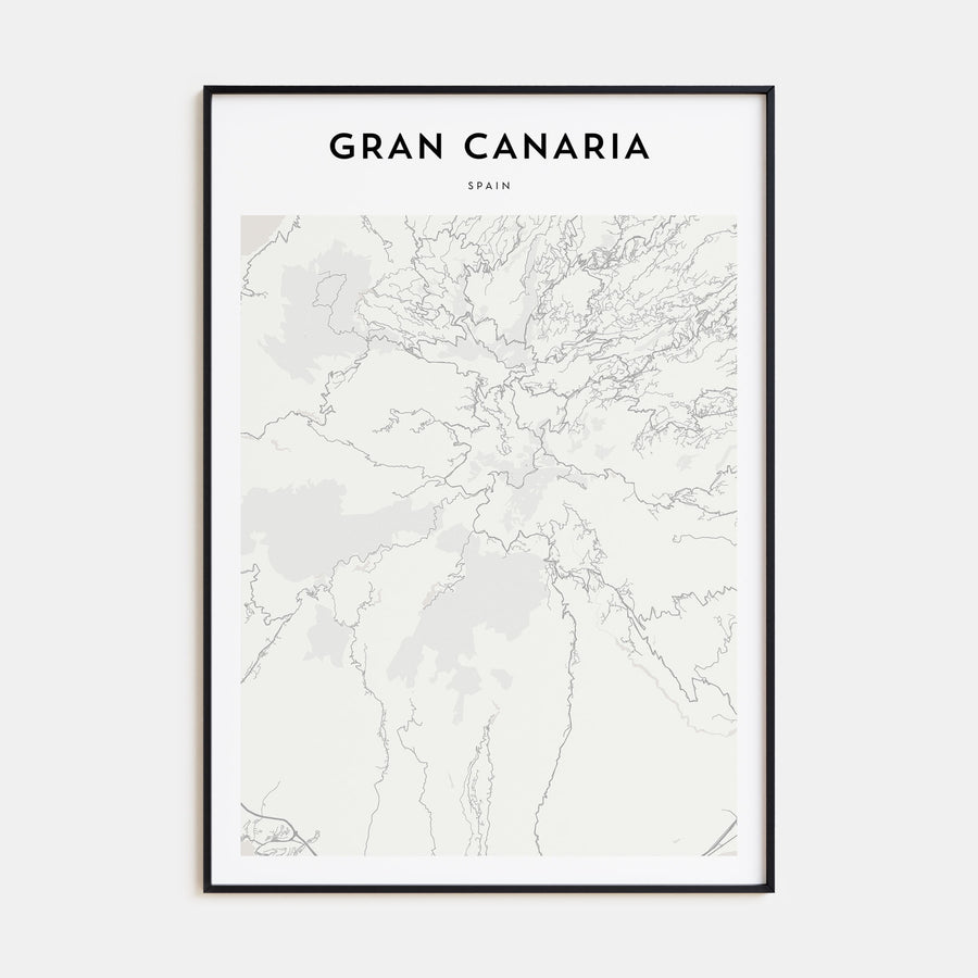 Gran Canaria Map Portrait Poster