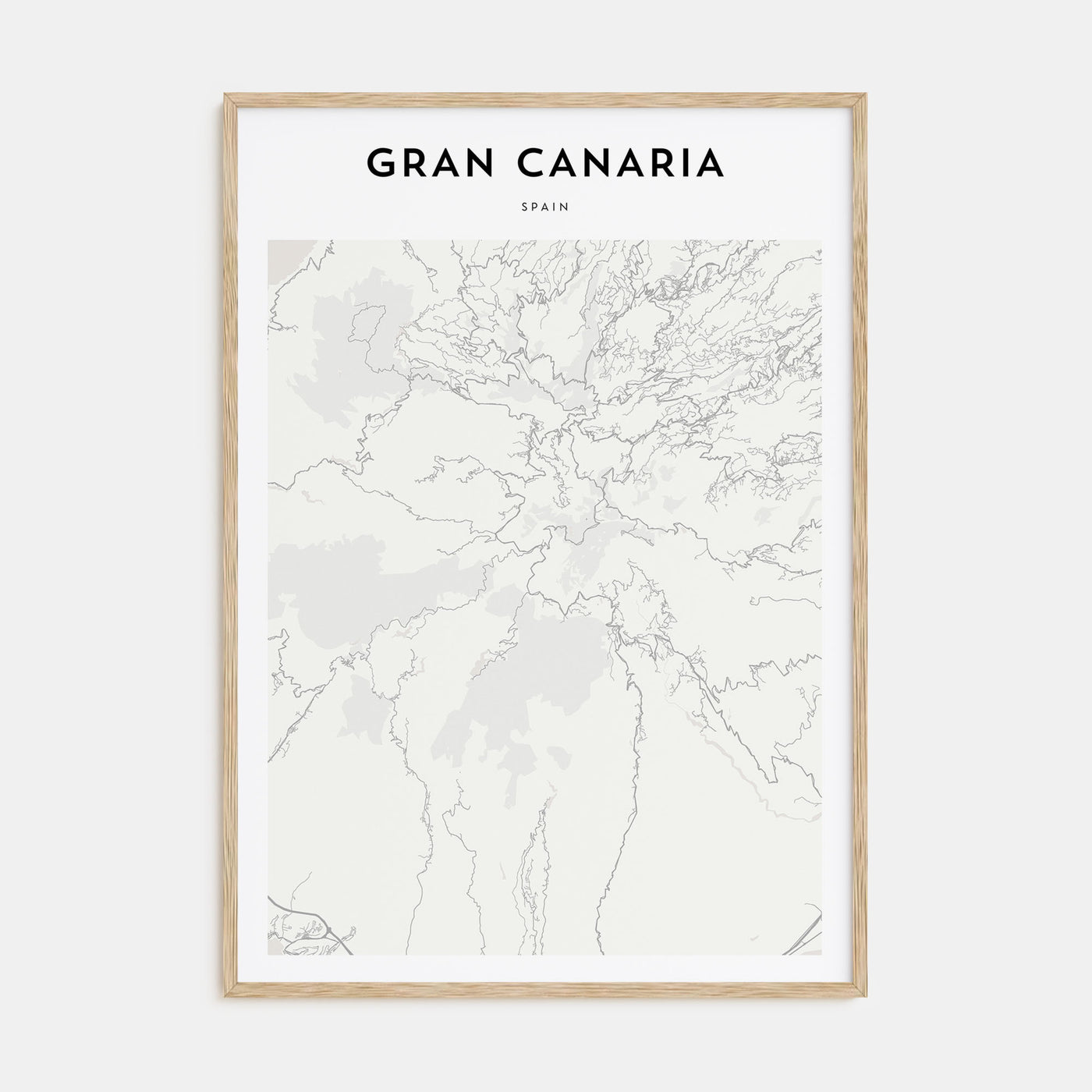 Gran Canaria Map Portrait Poster