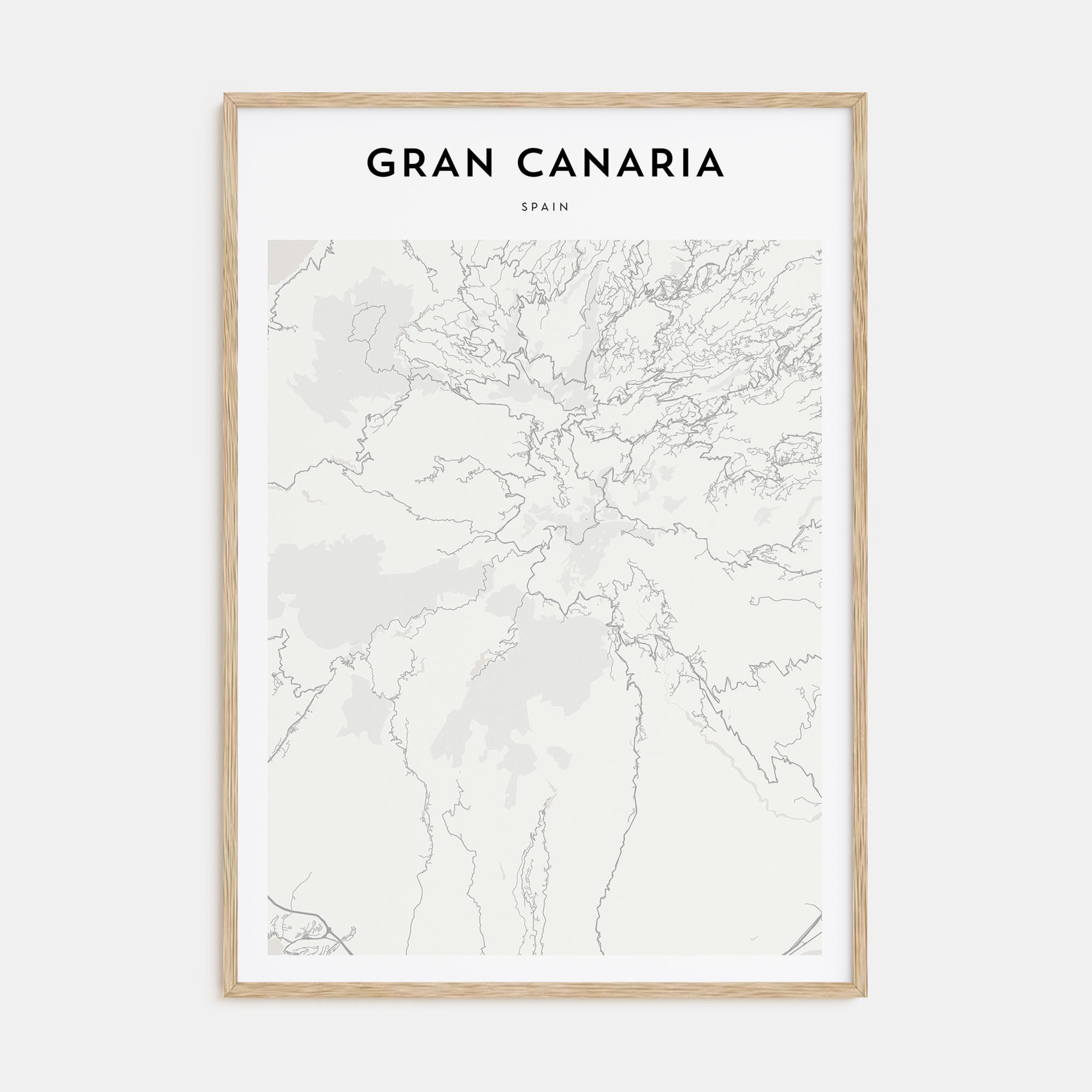 Gran Canaria Map Portrait Poster