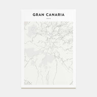 Gran Canaria Map Portrait Poster