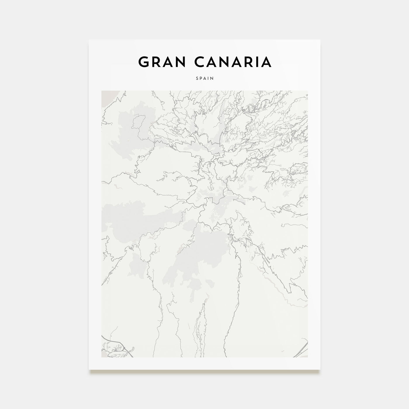 Gran Canaria Map Portrait Poster