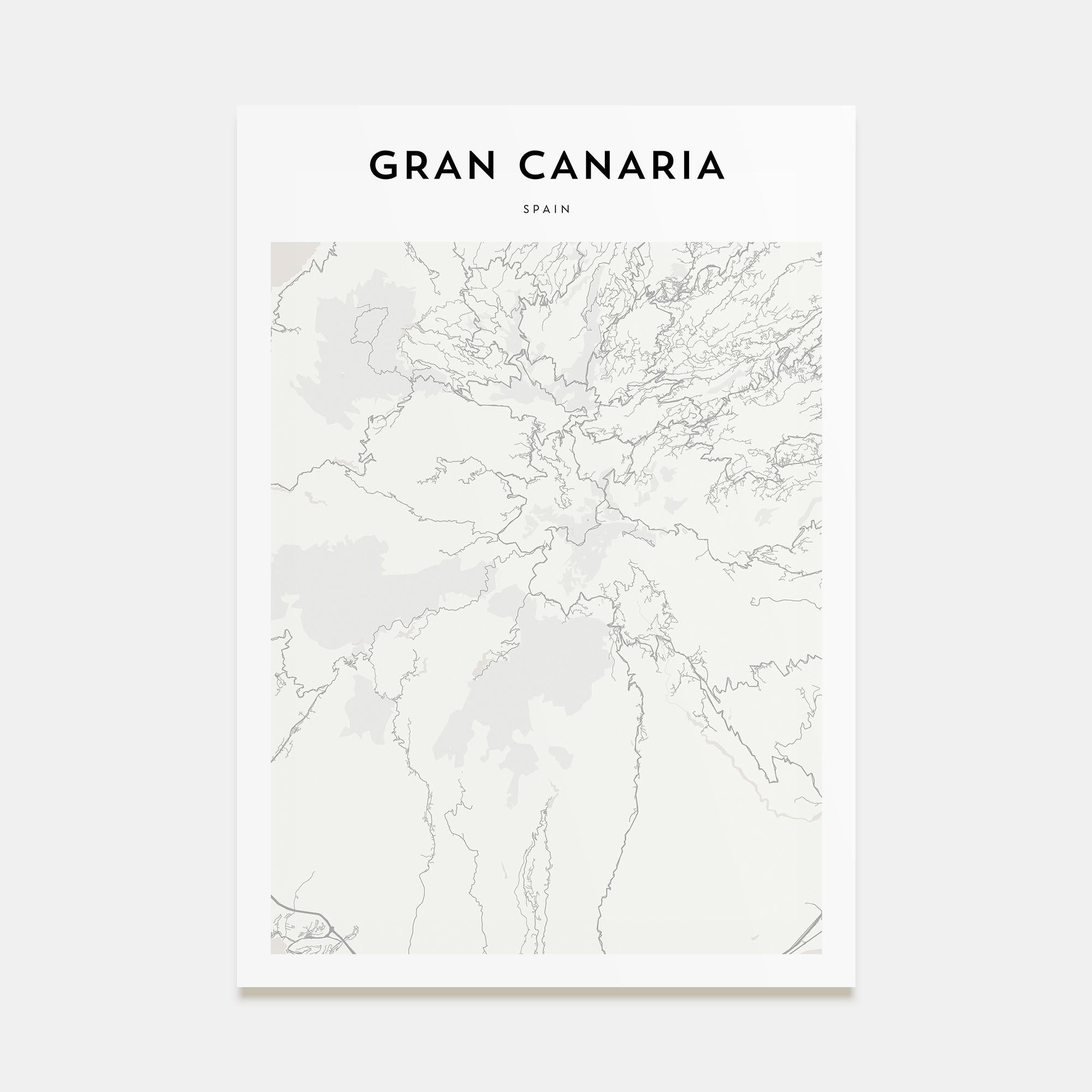 Gran Canaria Map Portrait Poster