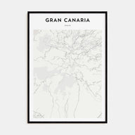 Gran Canaria Map Portrait Poster