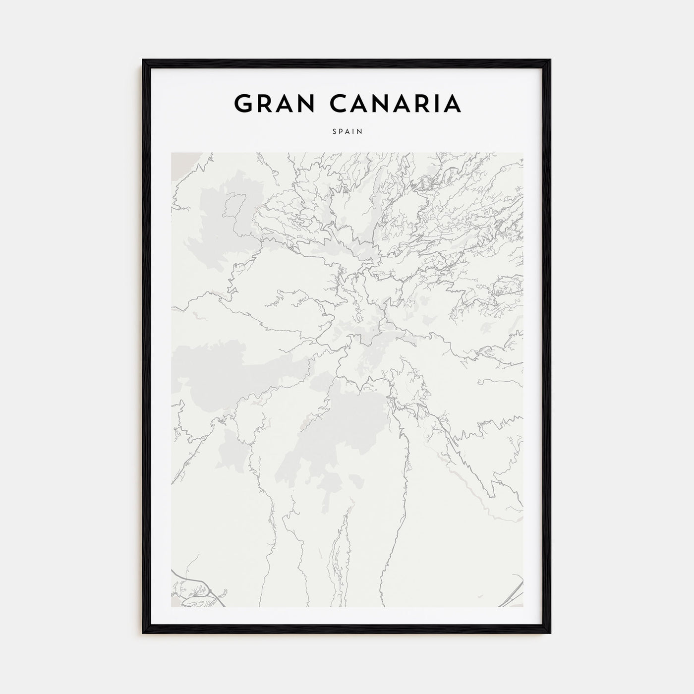 Gran Canaria Map Portrait Poster