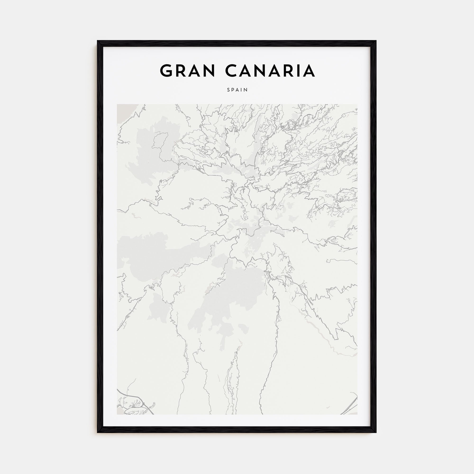 Gran Canaria Map Portrait Poster