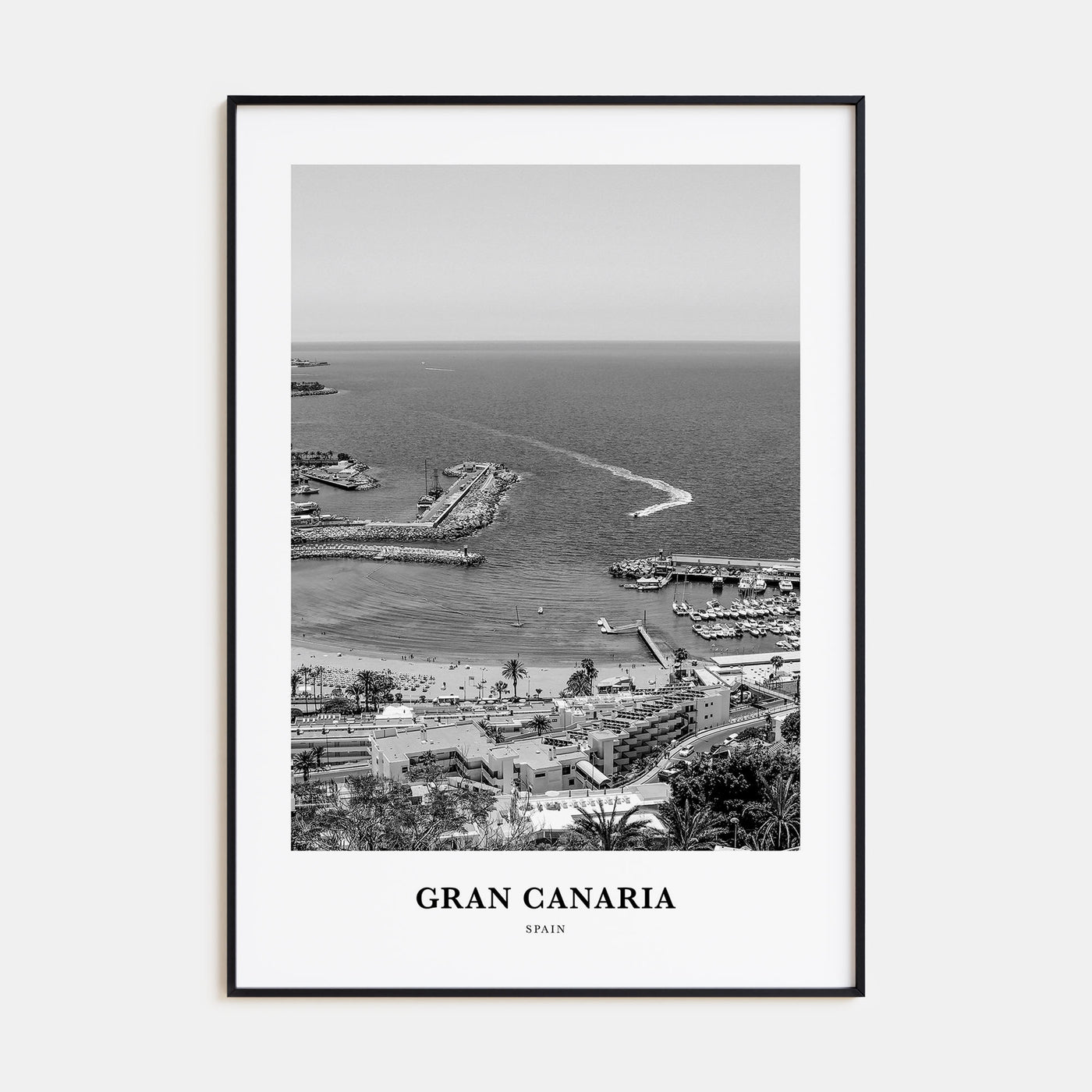 Gran Canaria Portrait B&W Poster