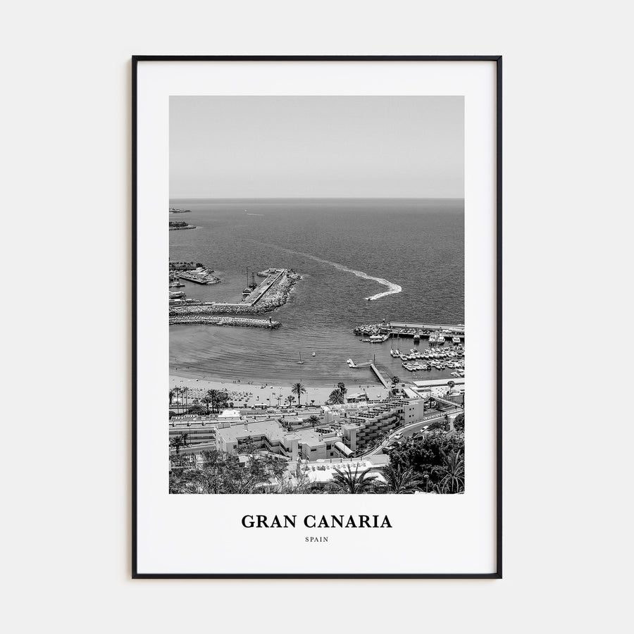 Gran Canaria Portrait B&W Poster