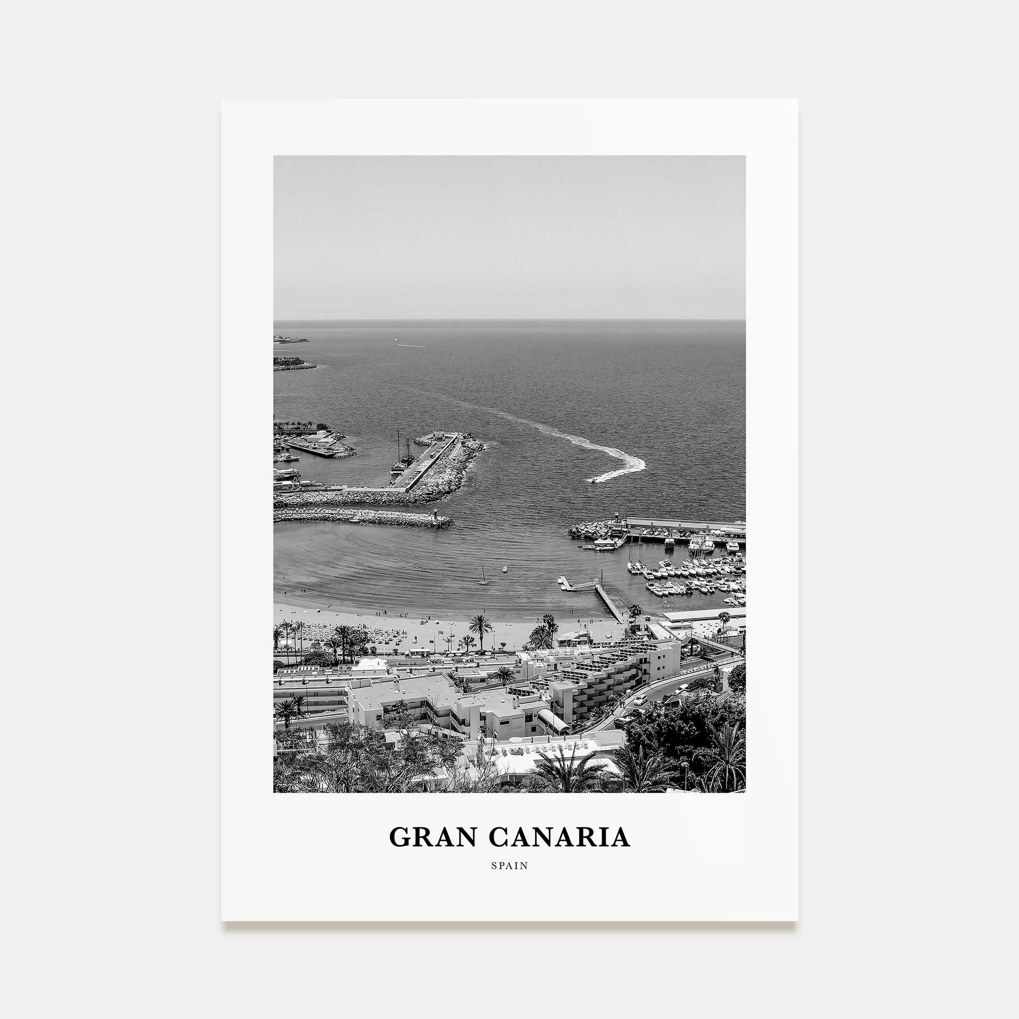 Gran Canaria Portrait B&W Poster