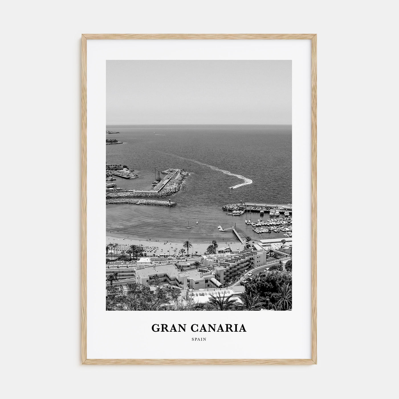 Gran Canaria Portrait B&W Poster