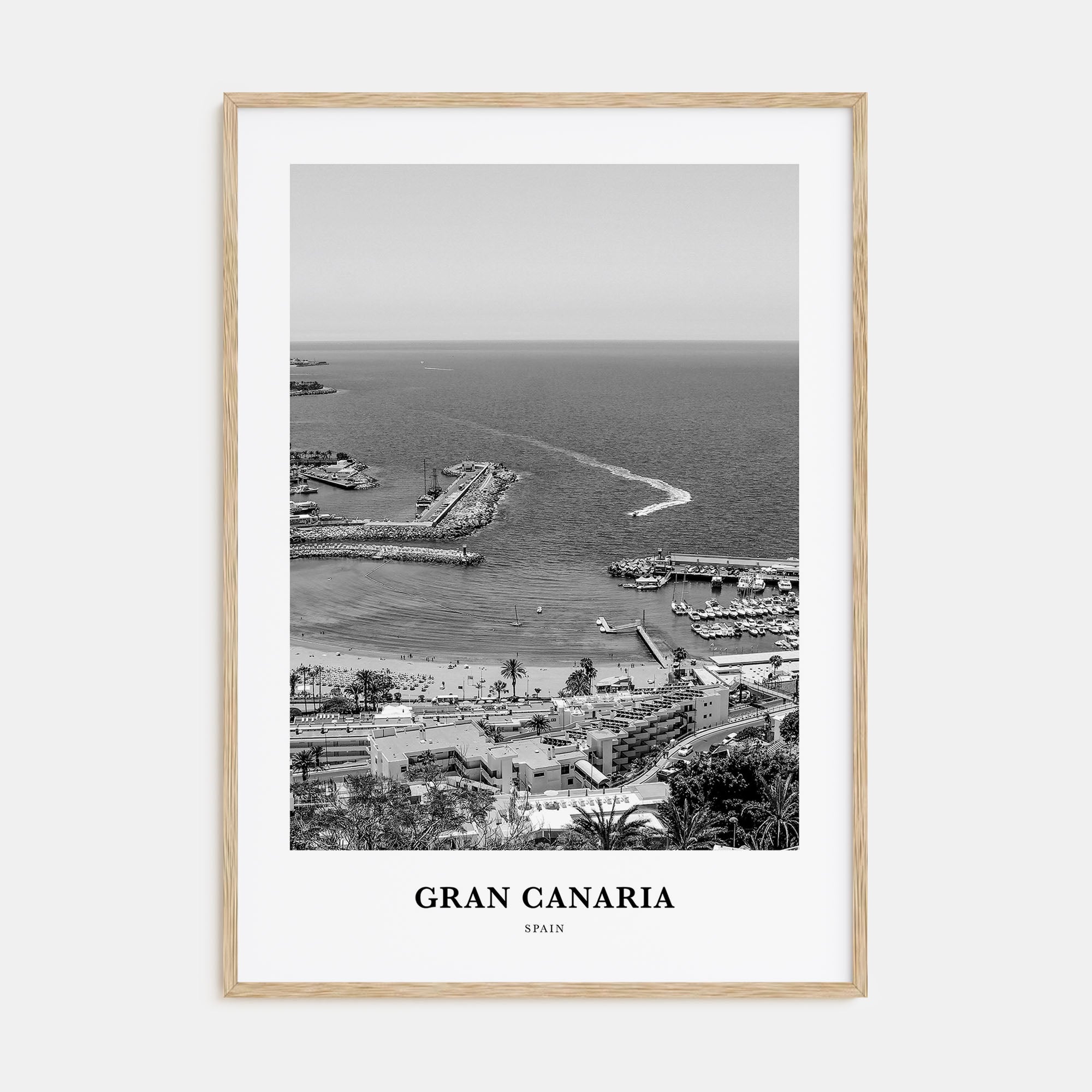 Gran Canaria Portrait B&W Poster