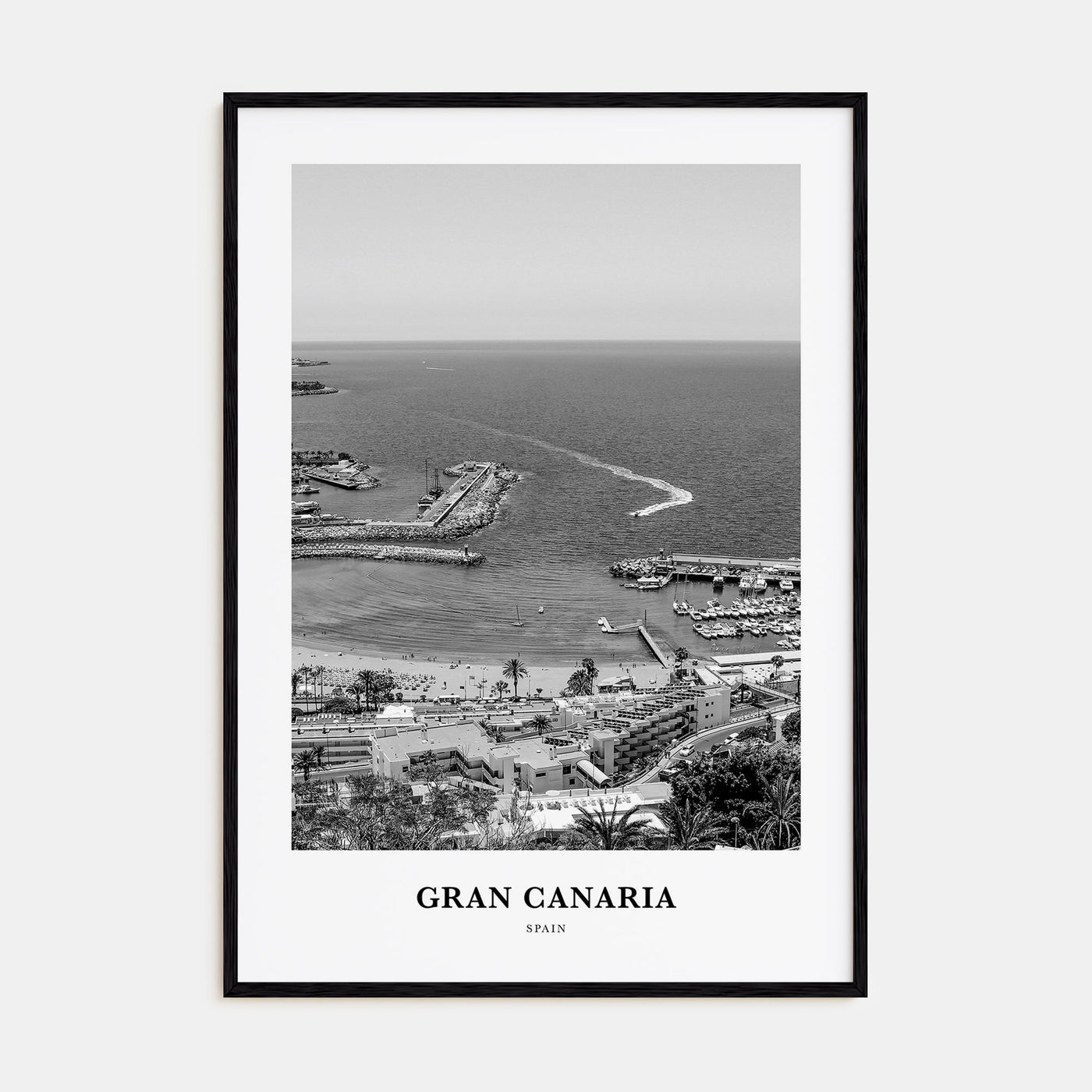 Gran Canaria Portrait B&W Poster