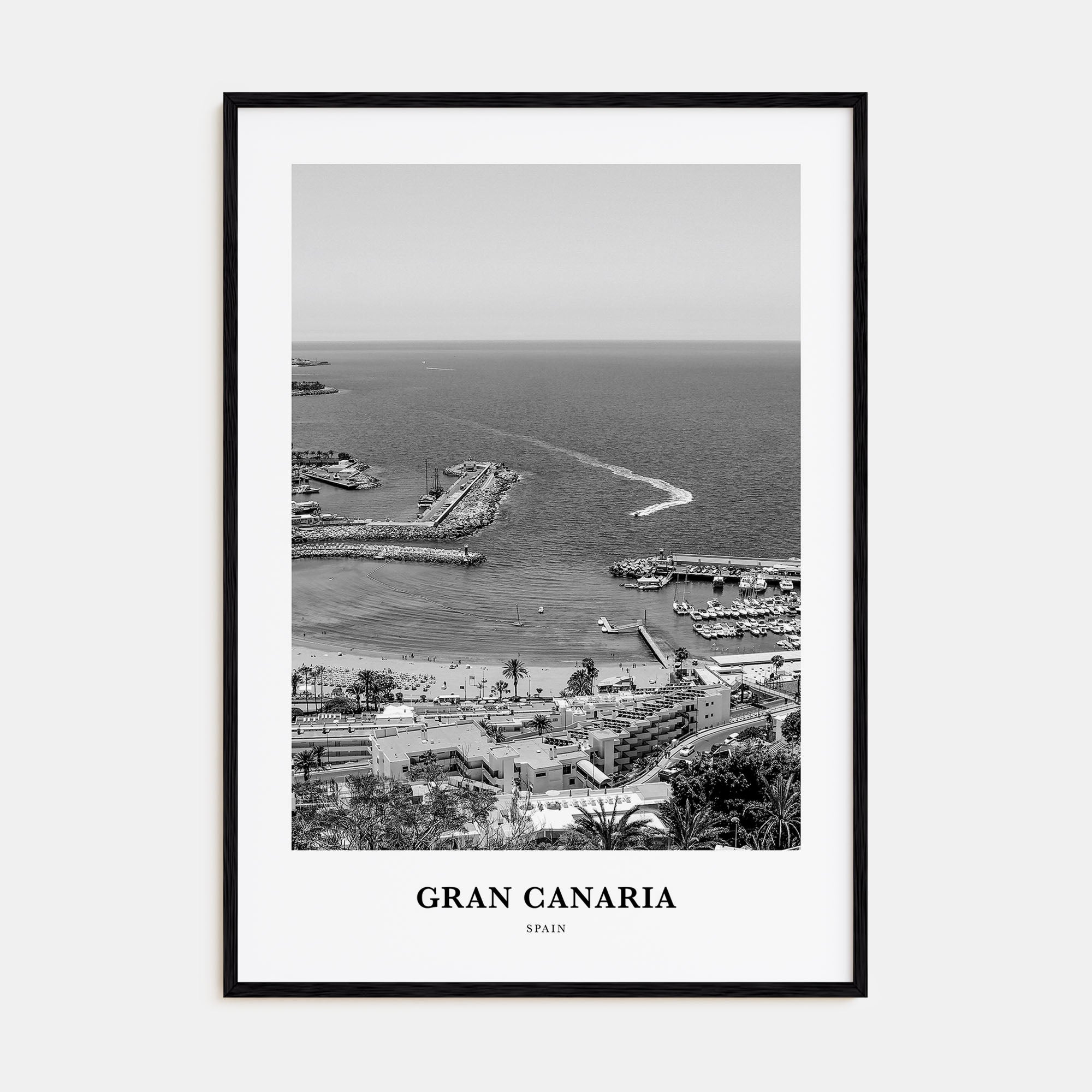 Gran Canaria Portrait B&W Poster