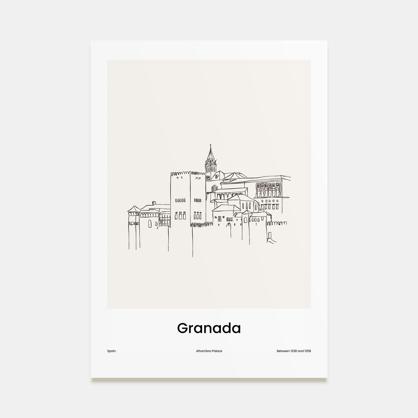 Granada Drawn Poster