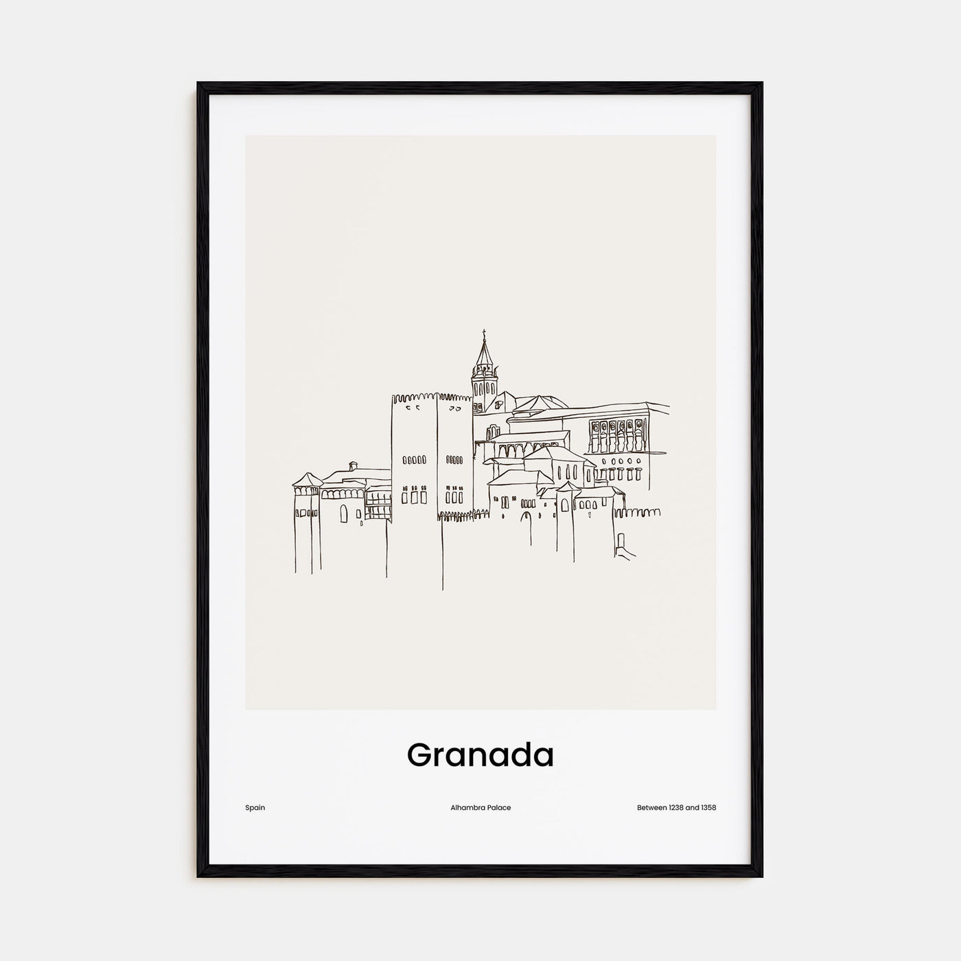 Granada Drawn Poster