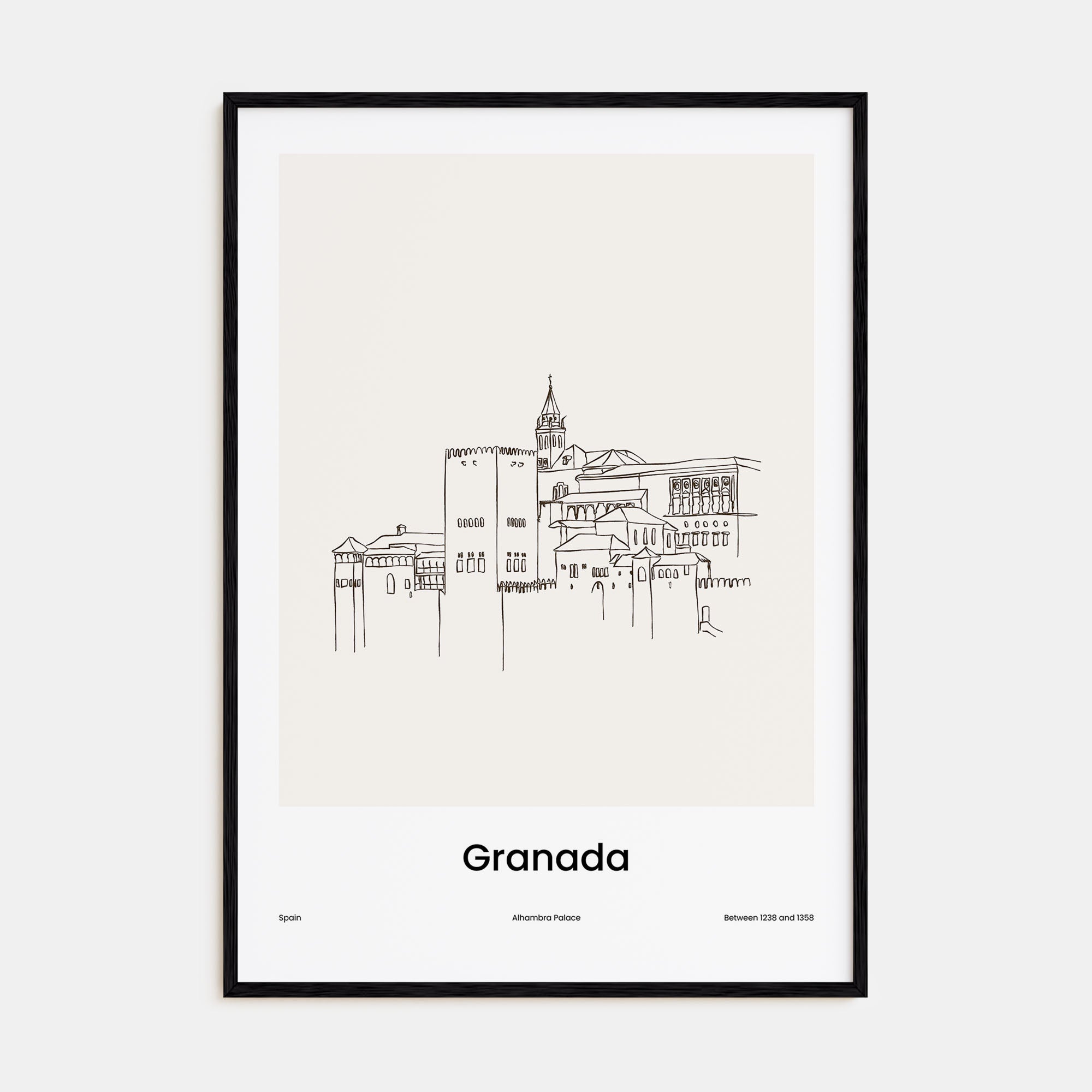 Granada Drawn Poster