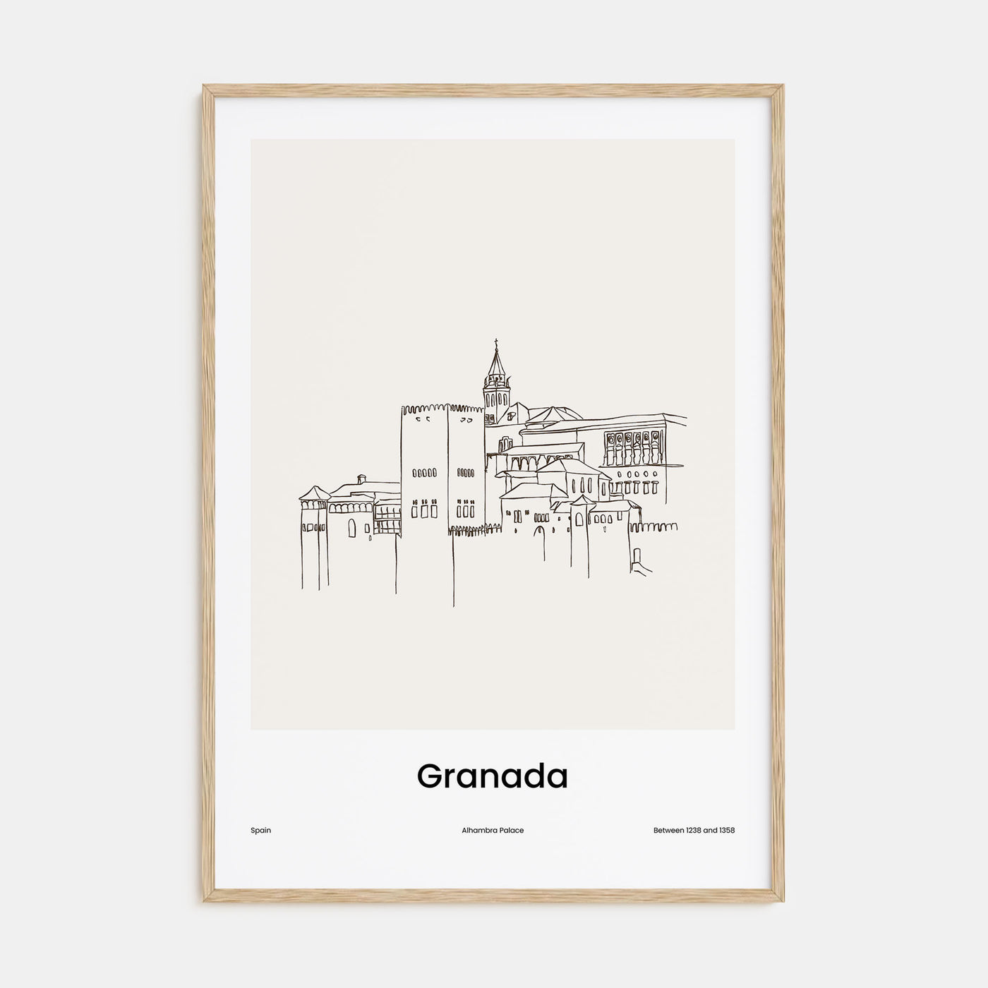 Granada Drawn Poster