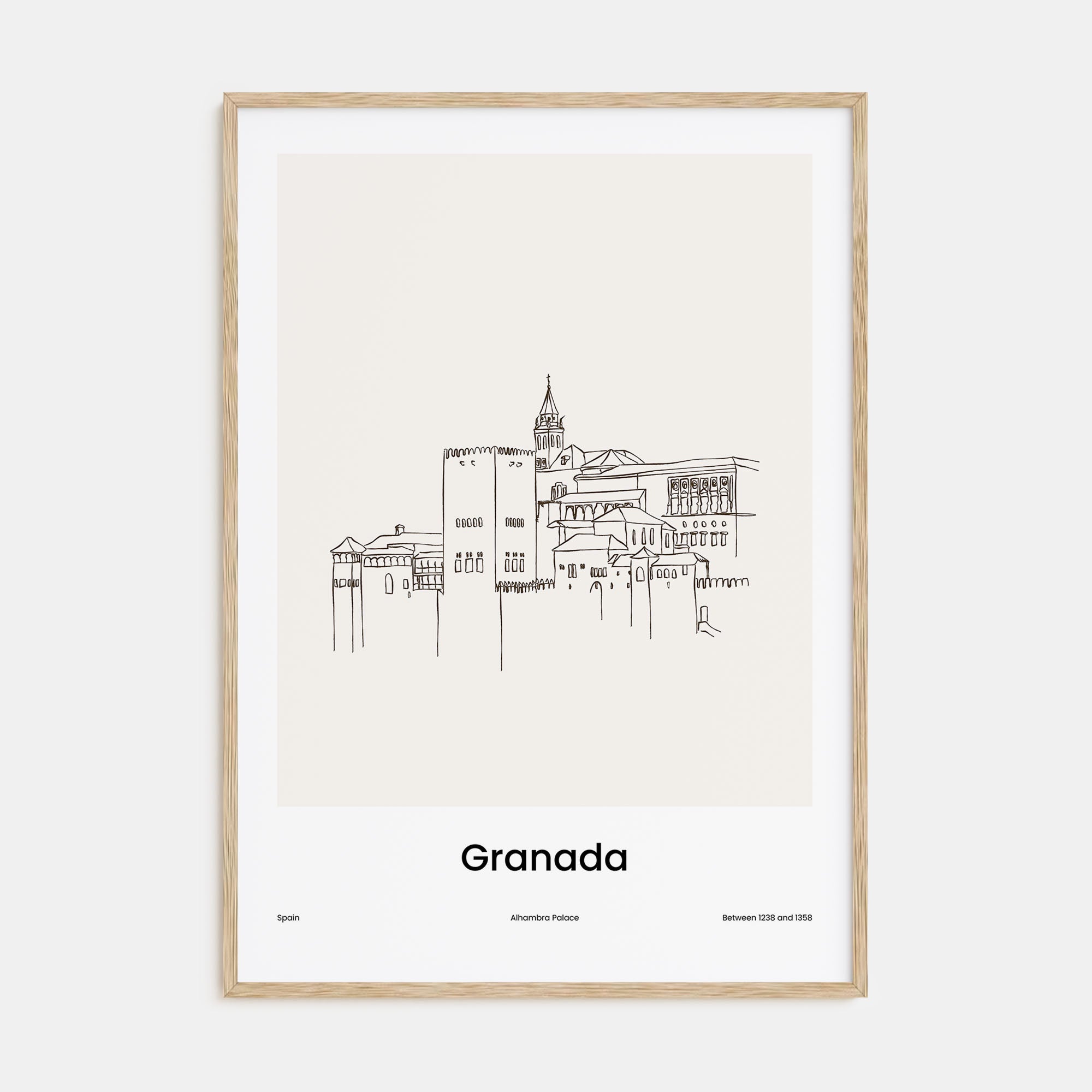 Granada Drawn Poster