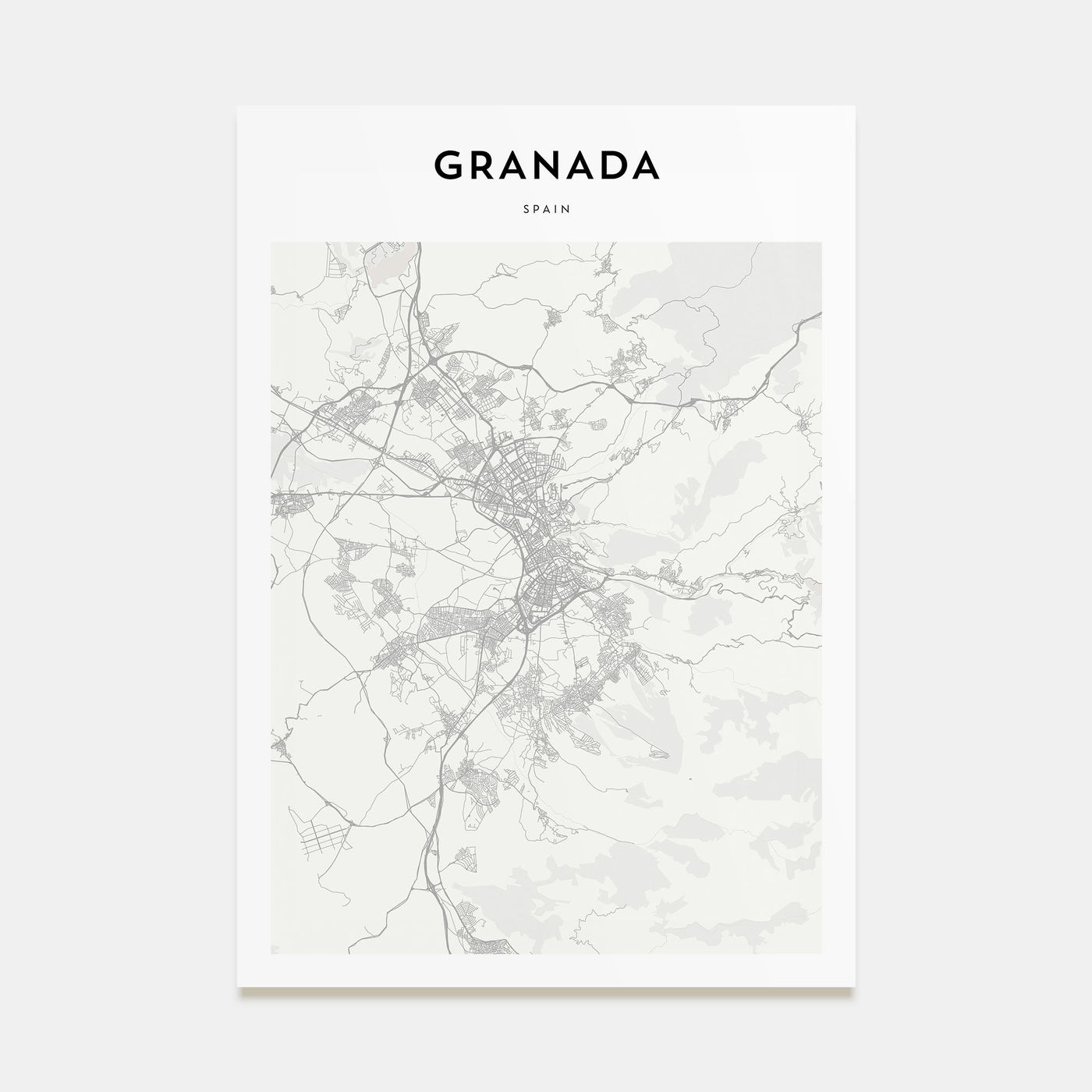 Granada Map Portrait Poster