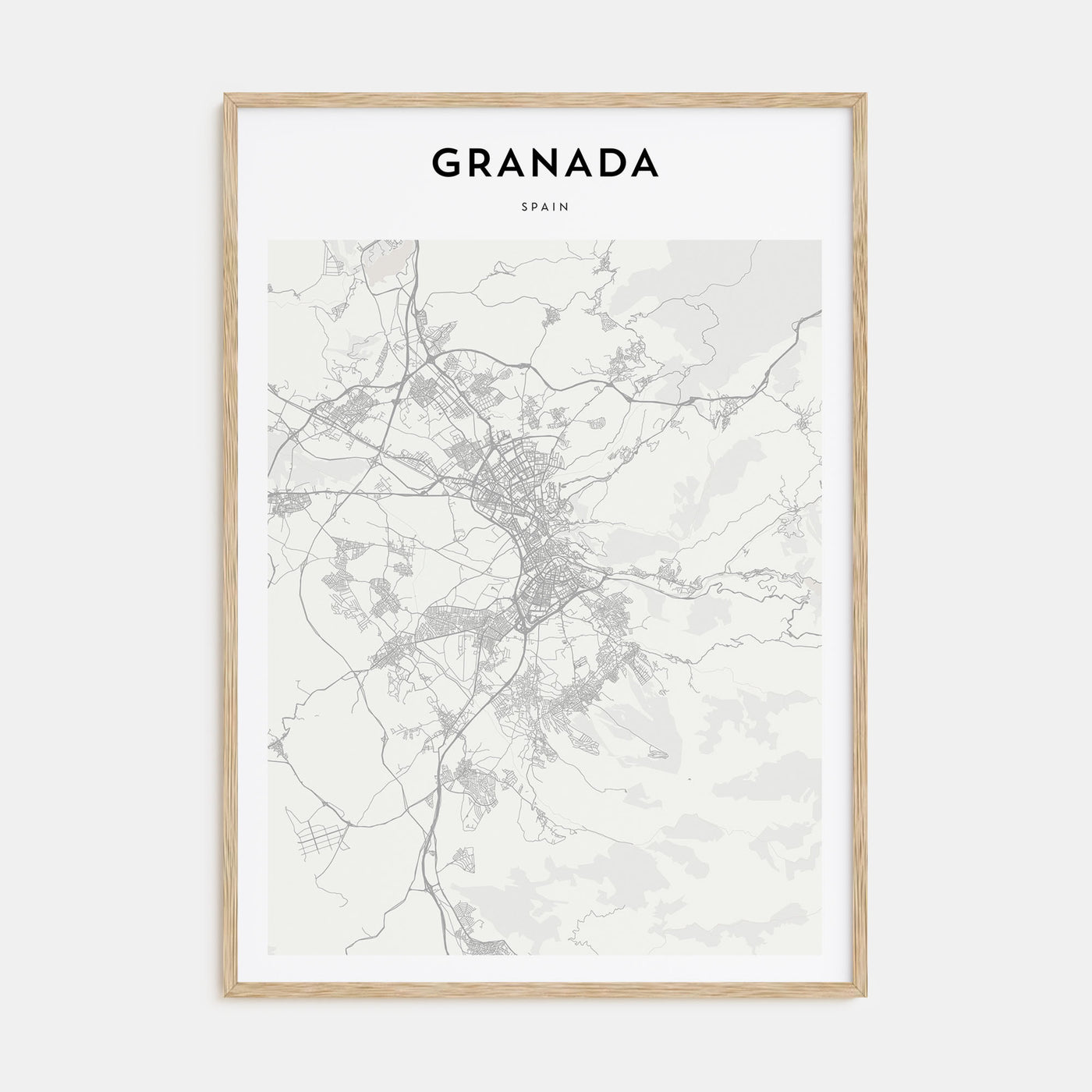 Granada Map Portrait Poster