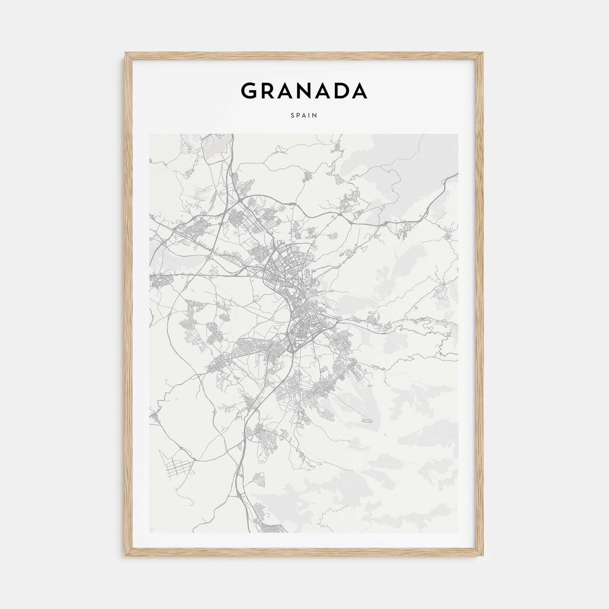 Granada Map Portrait Poster