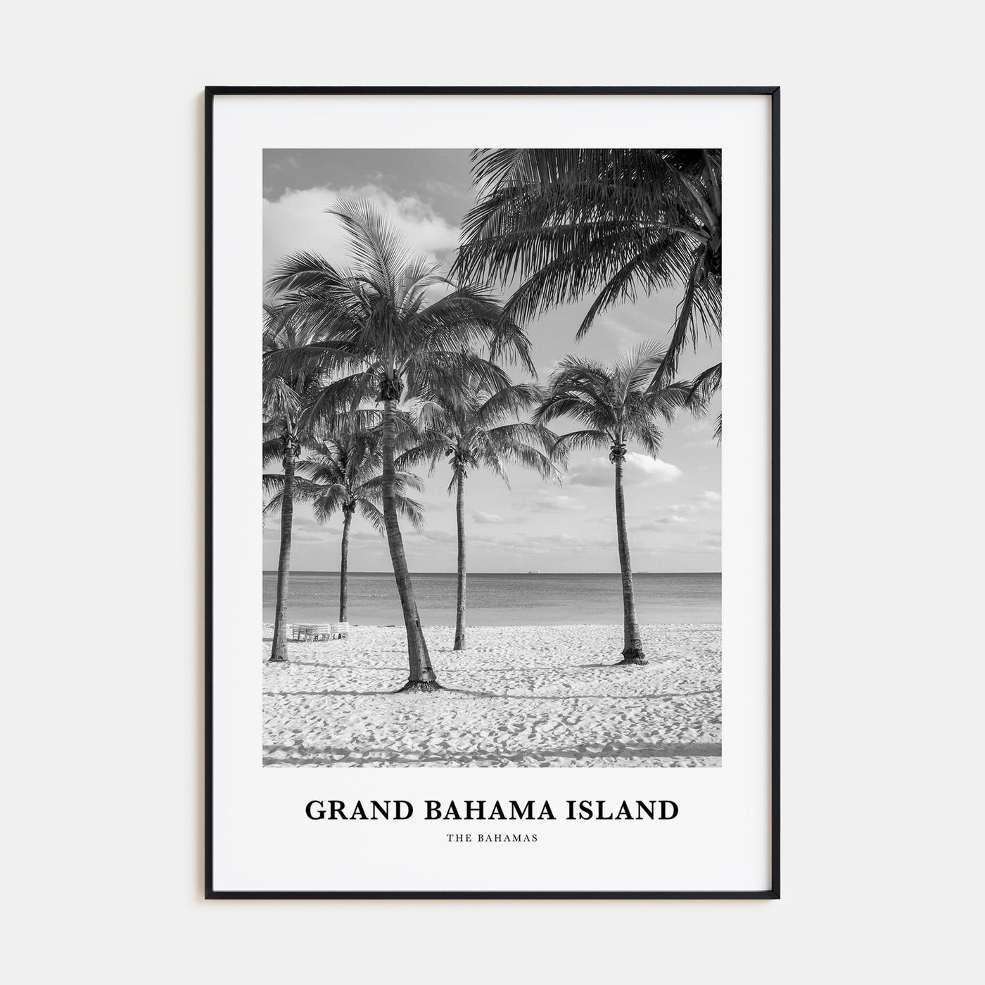 Grand Bahama Island Portrait B&W Poster