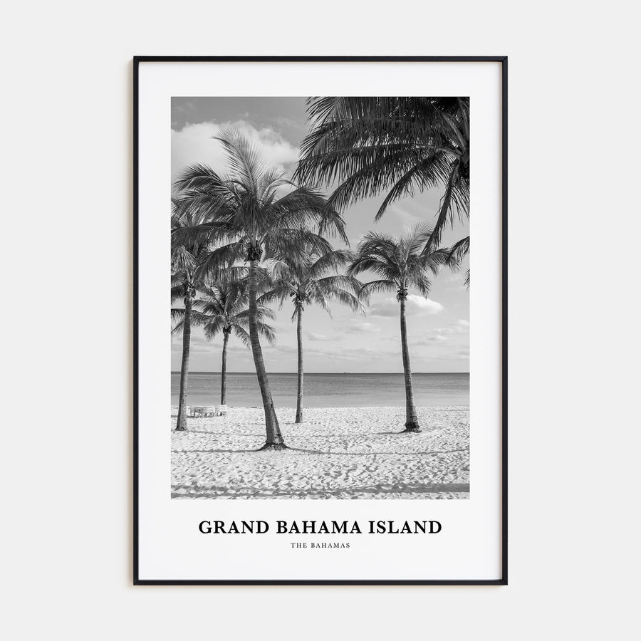 Grand Bahama Island Portrait B&W Poster