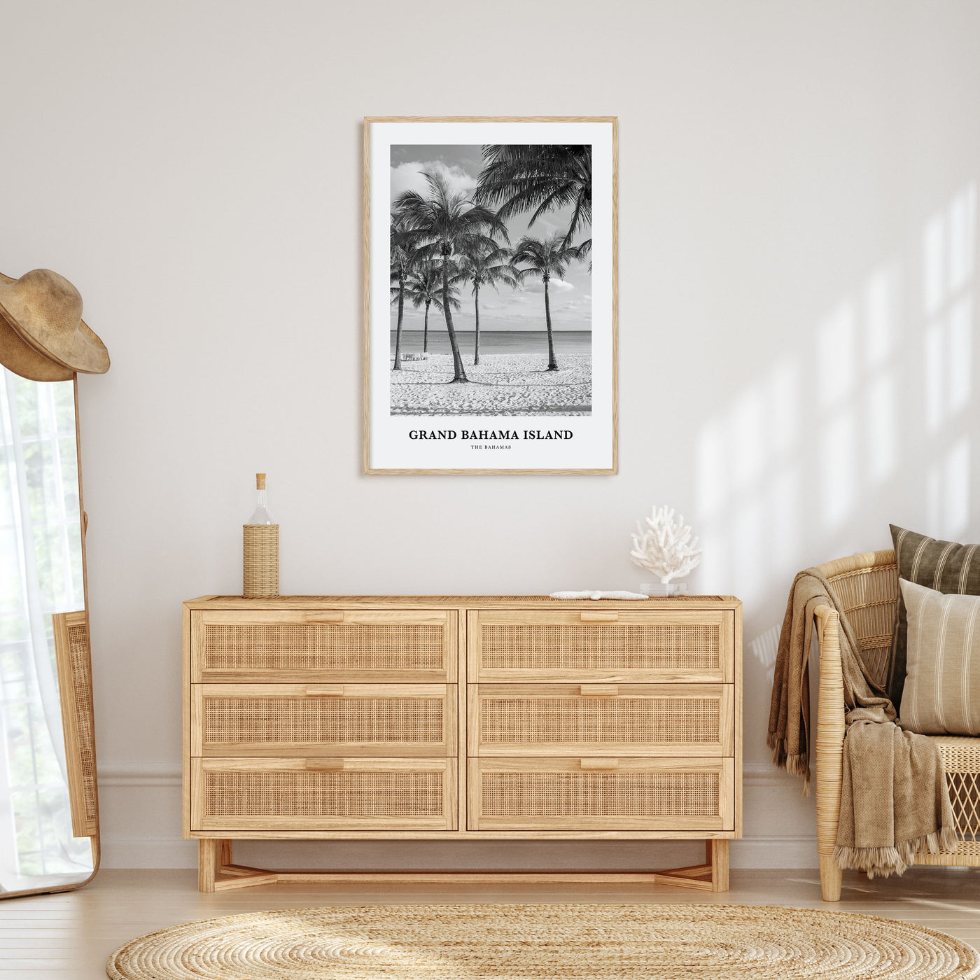 Grand Bahama Island Portrait B&W Poster