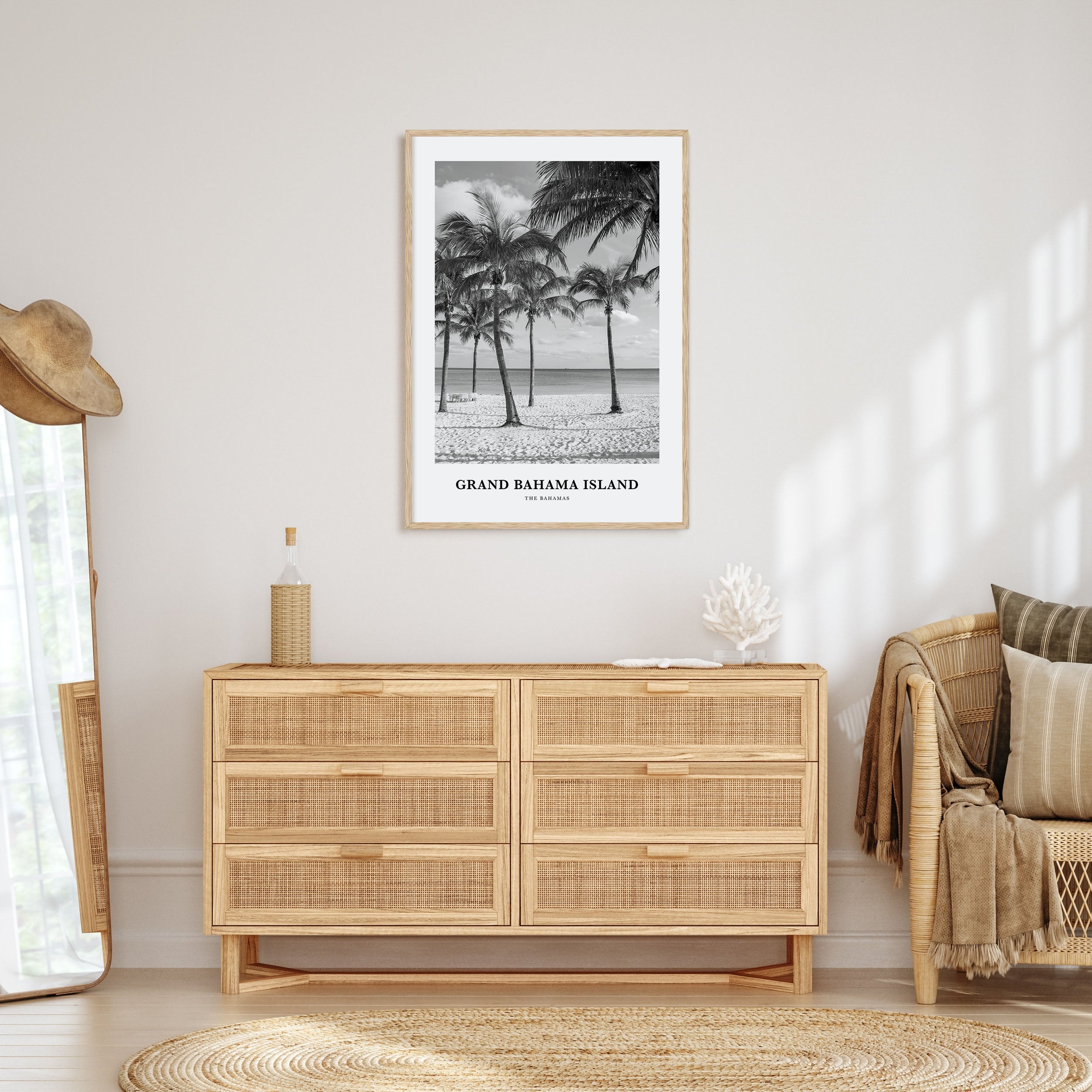 Grand Bahama Island Portrait B&W Poster