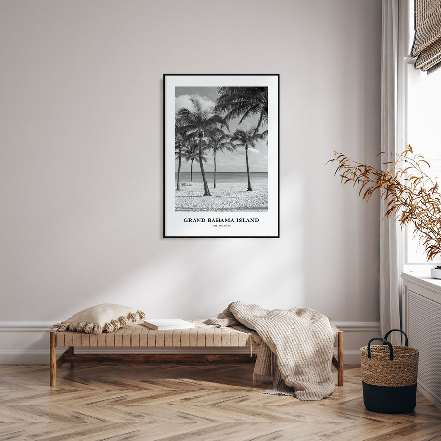 Grand Bahama Island Portrait B&W Poster